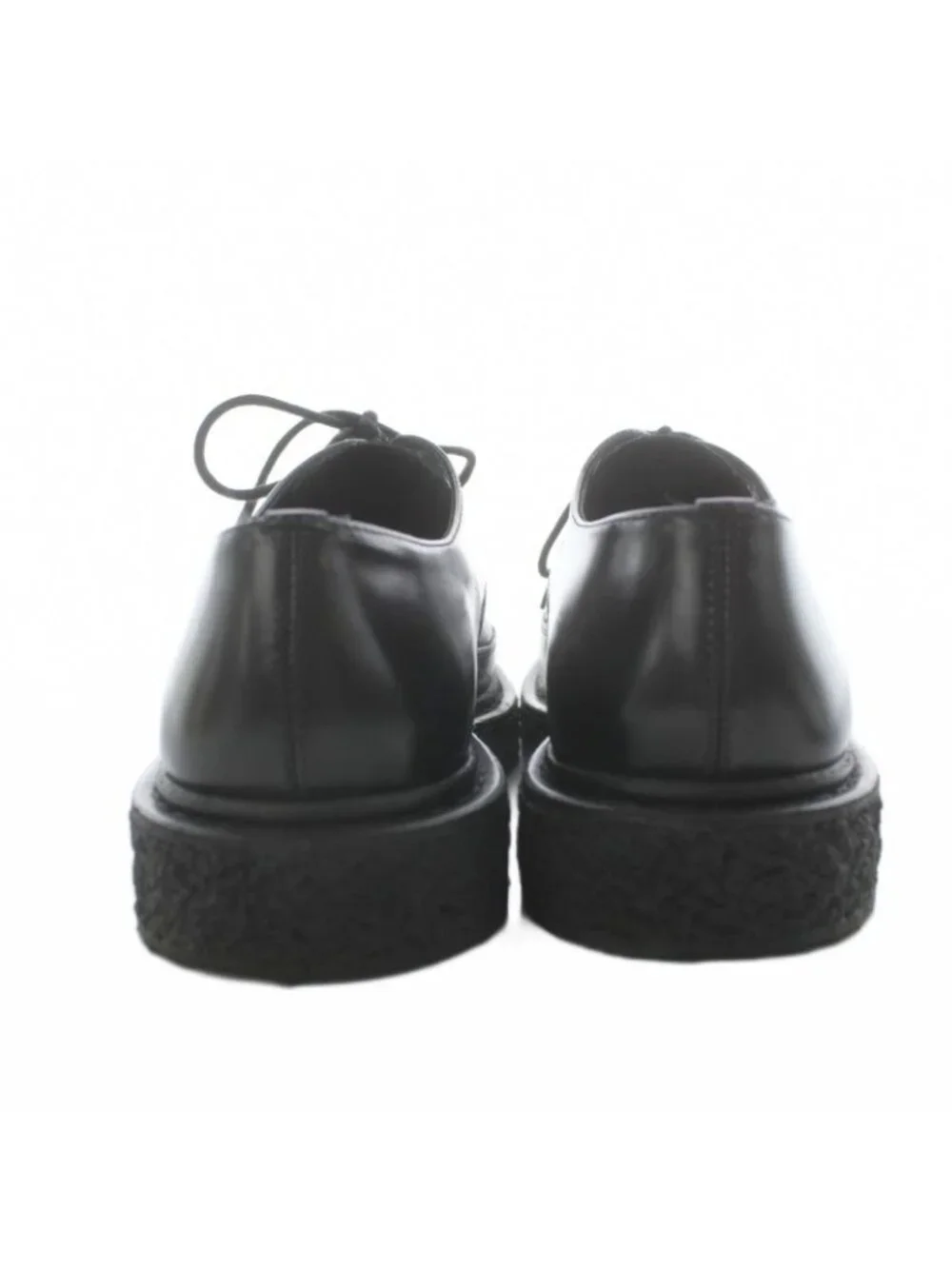 Saint Laurent Paris Creepers Loafers Pointed Toe Leather 37 Black Heel - Picture 3 of 7